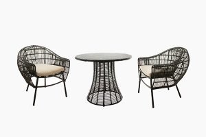 Wicker Outdoor Dining Set Deep Seating