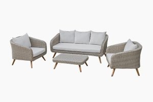 Deep-Seating Rattan Three One One Sofa Set