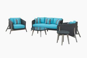 Black rattan sofa set perfect choice for your balconies