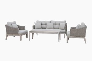 Patio garden grey rattan sofa set