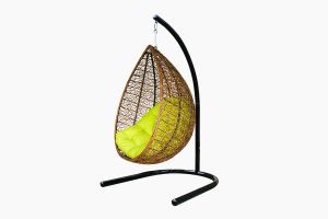 Poly rattan egg hammock hanging chair