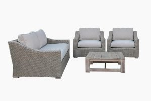 Cover poly rattan sofa set