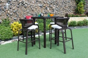 Summer poly rattan collection bar set