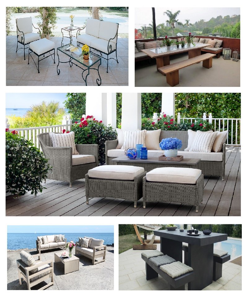 Different-outdoor-materials-of-garden-furniture Different outdoor materials