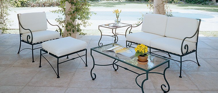 Elegant wrought iron sofa set