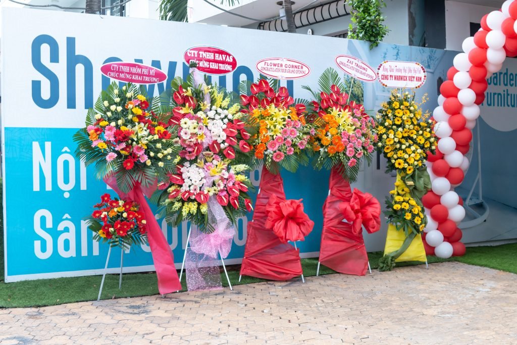 Flower bouquets from our dear partners and friends to celebrate the grand opening of ATC Wicker Furniture Store