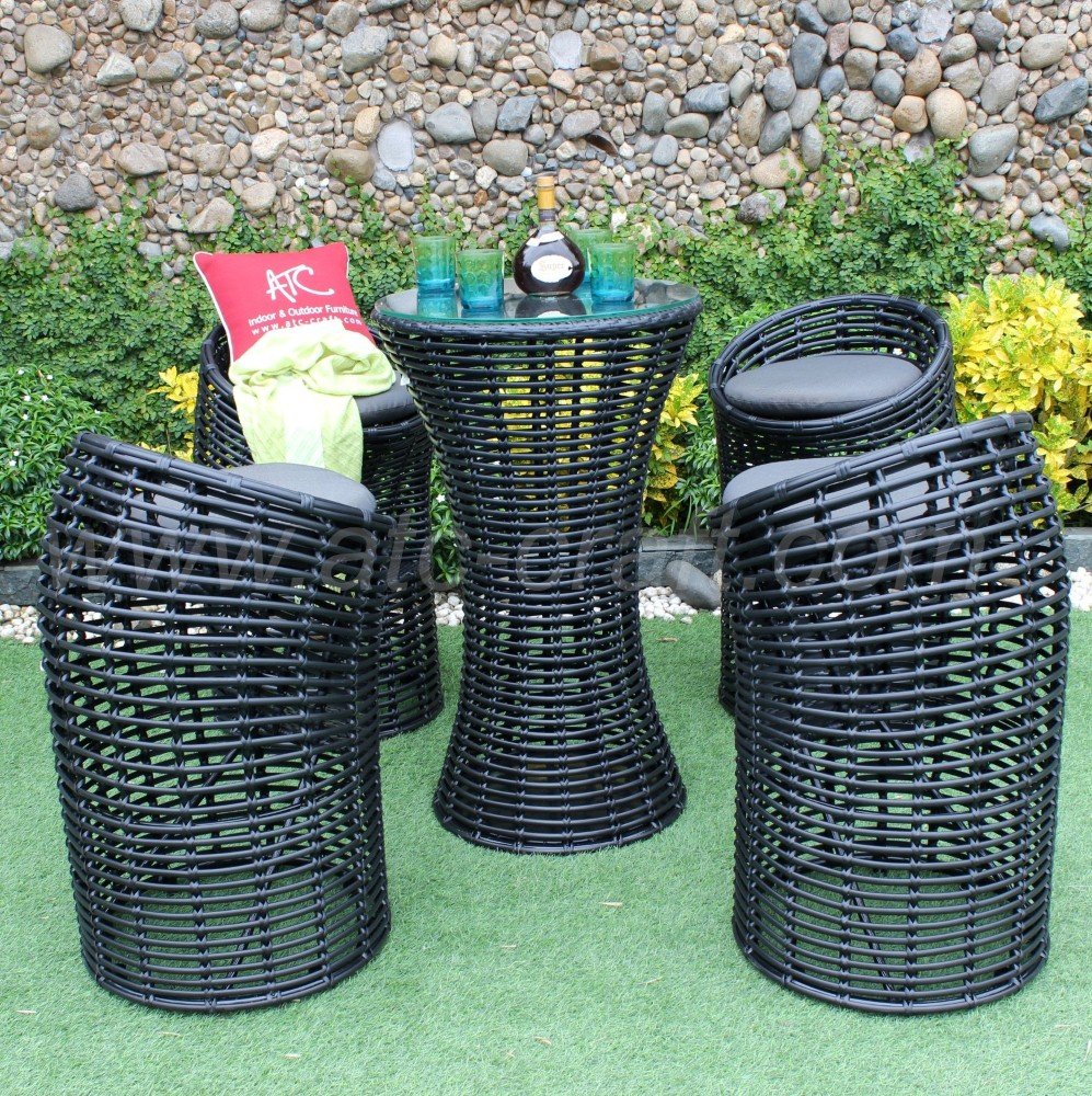 Modern-black-rattan-poly-wicker-furniture-set Modern black rattan poly wicker furniture set