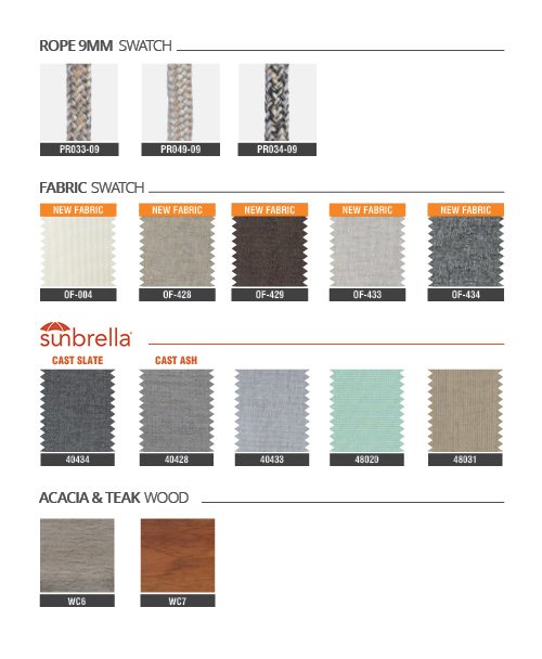 Round Rope And Wood Material For Outdoor Furniture