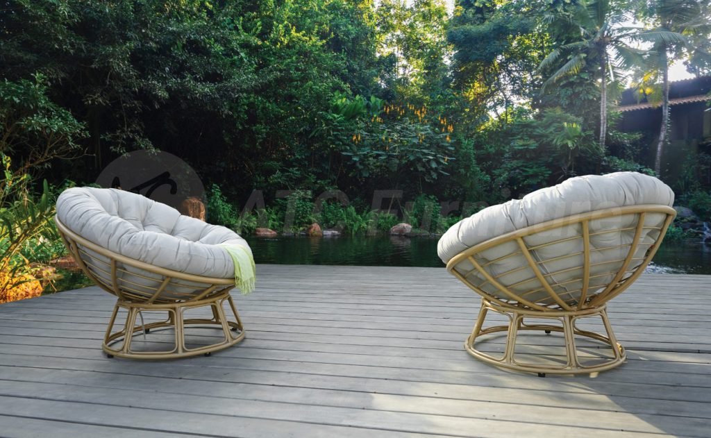 Outdoor papasan chair