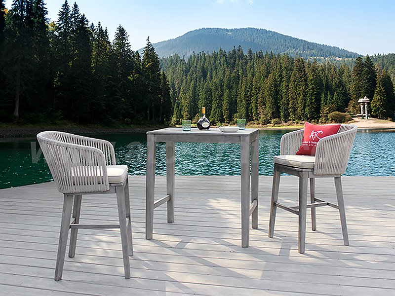High leg coffee bar table set