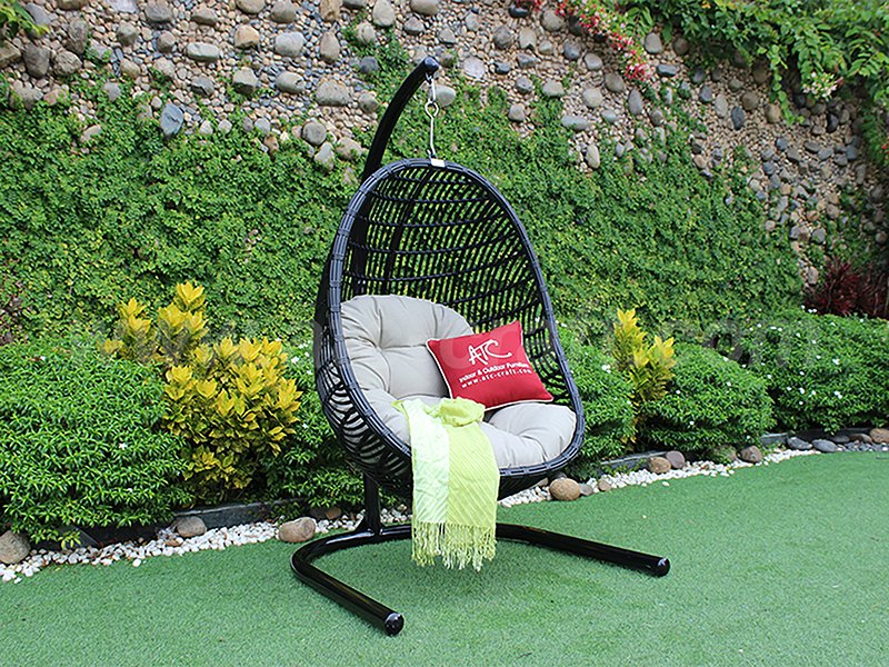 Outdoor Single Swing Chair Egg Shaped