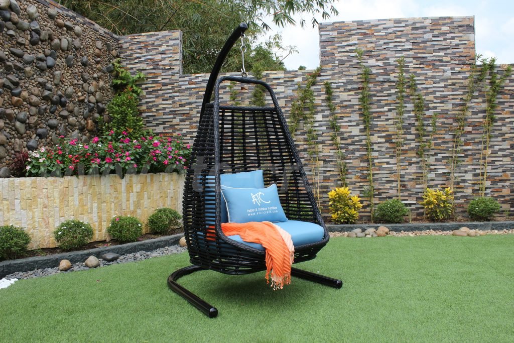 PE rattan swing chair