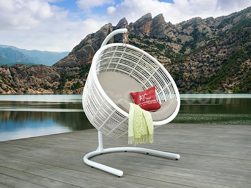 Poly Bamboo Basket Swing Chair