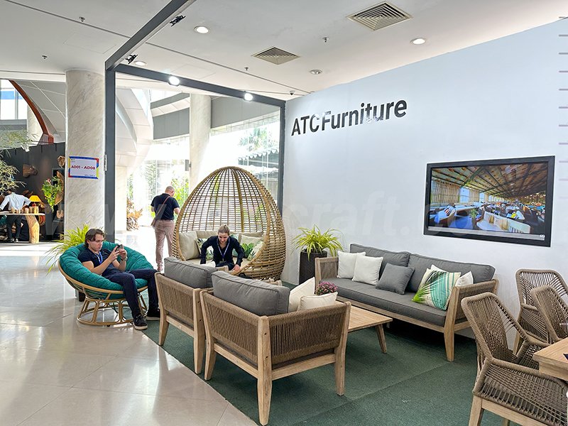 The product experience area of ATC Furniture welcomes customers