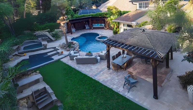 Various functions will complement your pool patio 