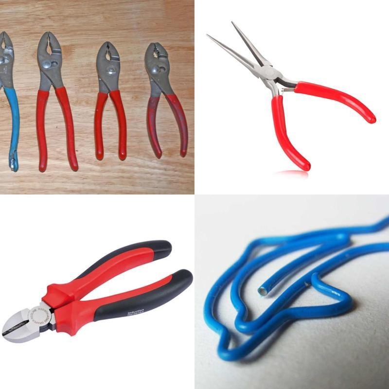 Various hand tools including pliers and wire cutters for home use